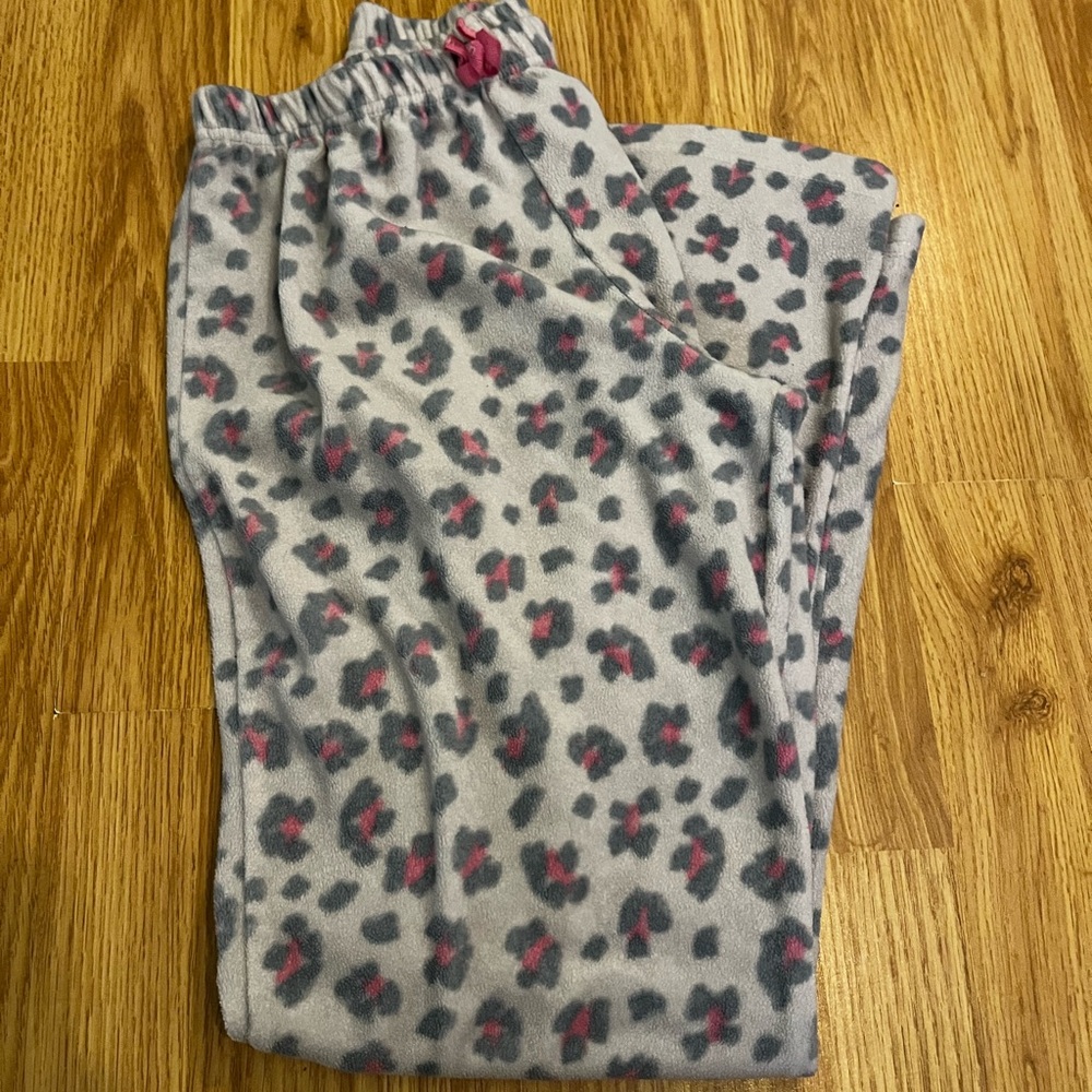 Calvin Klein Pajama Bottoms in Pink and Gray Leopard Print